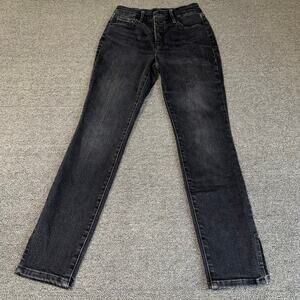Good American Good Legs Crop Skinny Jeans Women's Size 2/26 Black Denim NWOT
